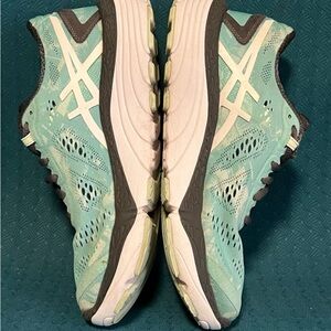 Asics 33-M2 Athletic Running Shoes Womens 7 Blue White Black